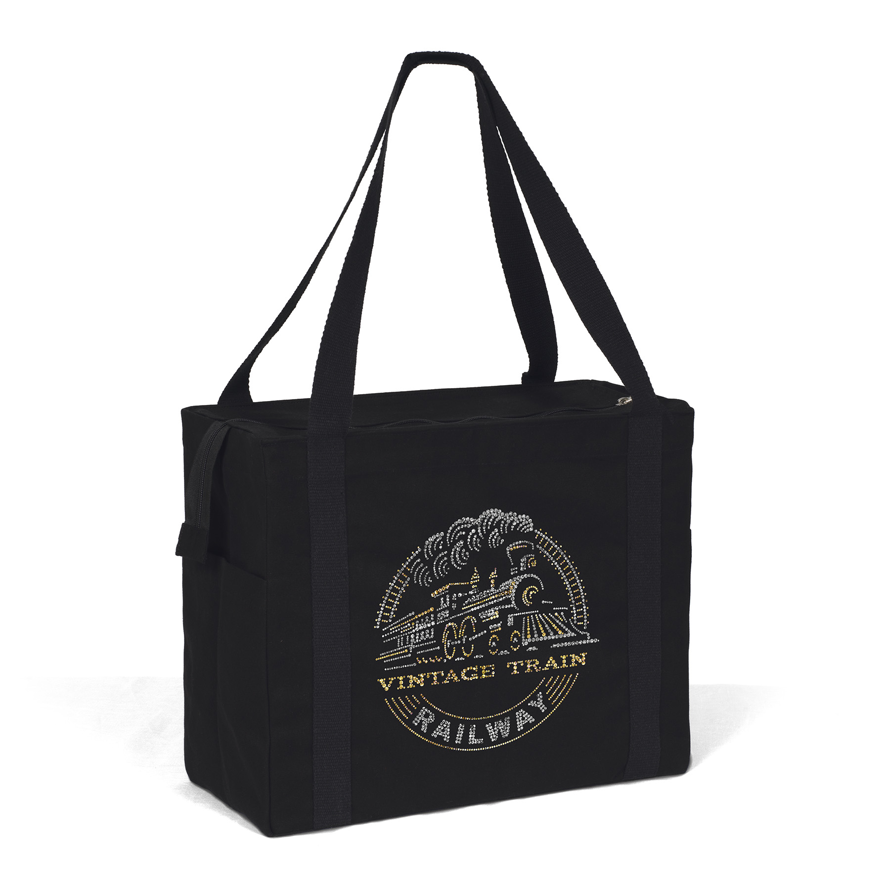 Jeremy™ Deluxe Canvas Zipper-Close Tote - Sparkle 1