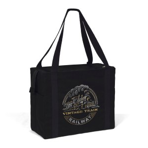 Jeremy™ Deluxe Canvas Zipper-Close Tote - Sparkle (18" x 8" x 15") 1 Jeremy™ Deluxe Canvas Zipper-Close Tote - Sparkle (18" x 8" x 15") 1