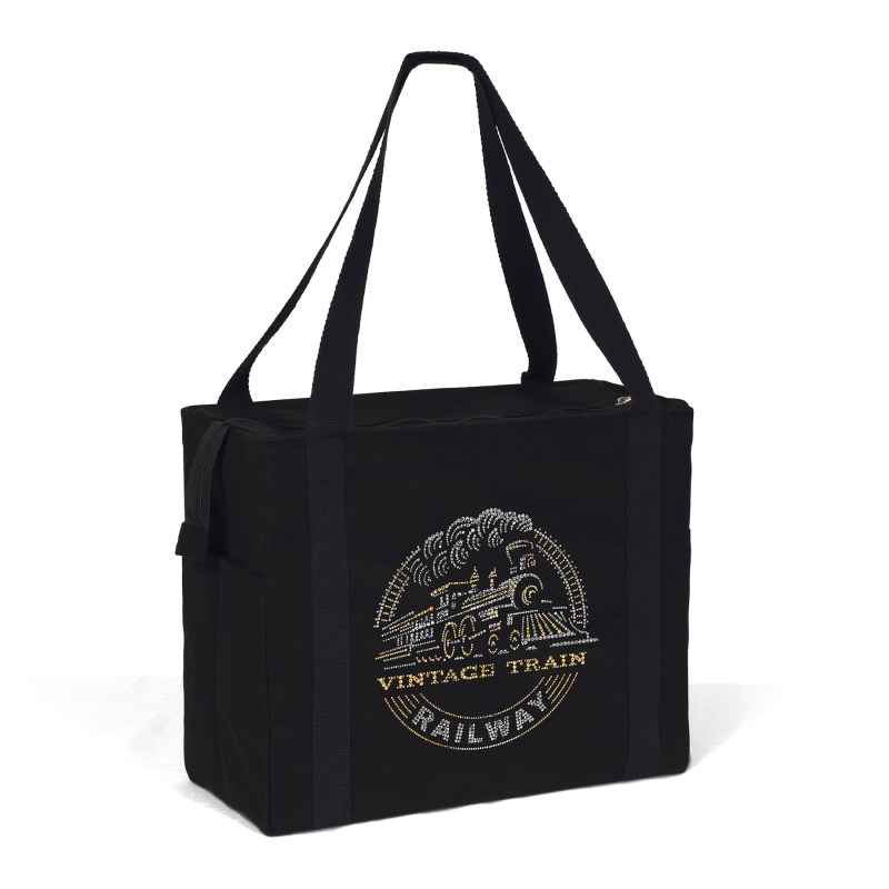 Jeremy™ Deluxe Canvas Zipper-Close Tote - Sparkle (18" x 8" x 15") 1 Jeremy™ Deluxe Canvas Zipper-Close Tote - Sparkle (18" x 8" x 15") 1