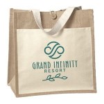 Izzy™ - Jute Tote - Screen Print 1 Izzy™ - Jute Tote - Screen Print 1