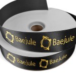 1 1/2" Badge Satin Ribbon - 50yd Roll - Foil Print 1 1 1/2" Badge Satin Ribbon - 50yd Roll - Foil Print 1