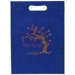 10W x 14H - Non-Woven Die Cut Bag - Sparkle - Royal Blue Logo 10W x 14H - Non-Woven Die Cut Bag - Sparkle - Royal Blue Logo