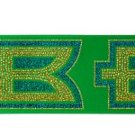 4" Badge Satin Ribbon - 100yd Roll - Sparkle - Holiday Green 4" Badge Satin Ribbon - 100yd Roll - Sparkle - Holiday Green