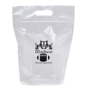 Zip-Close Die Cut Handle Bag - Flexo Ink Print 1 Zip-Close Die Cut Handle Bag - Flexo Ink Print 1