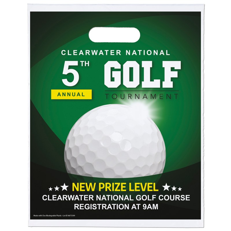 12W x 15H Oxo-Biodegradable Die Cut Bag - Digital Full Color 1 12W x 15H Oxo-Biodegradable Die Cut Bag - Digital Full Color 1