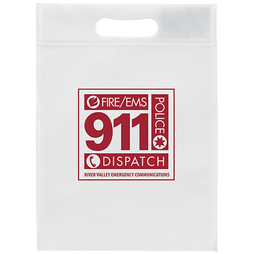 10W x 14H - Non-Woven Die Cut Bag - Screen Print 1