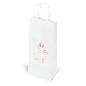 Vino - White Shopper - Foil Print 1 Vino - White Shopper - Foil Print 1