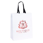 Teak - Woven Handle White Eurototes - Foil Print - White/Black Logo Teak - Woven Handle White Eurototes - Foil Print - White/Black Logo