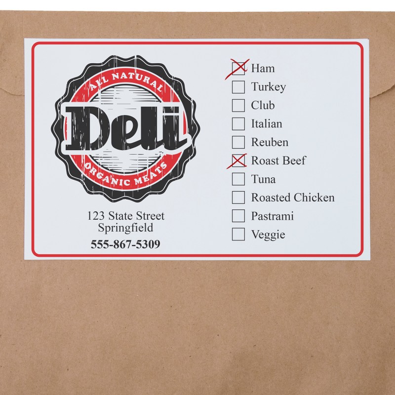 Adhesive Label - Direct Print (8 1/2" x 5") 1 Adhesive Label - Direct Print (8 1/2" x 5") 1