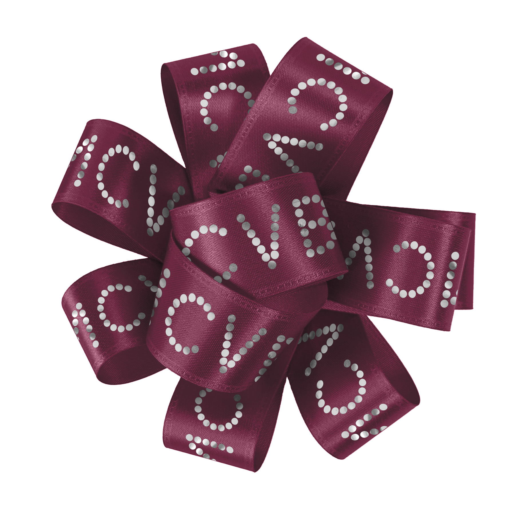 1" Badge Satin Bow - Sparkle 1