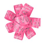 1" Badge Satin Bow - Sparkle - Brite Pink 1" Badge Satin Bow - Sparkle - Brite Pink