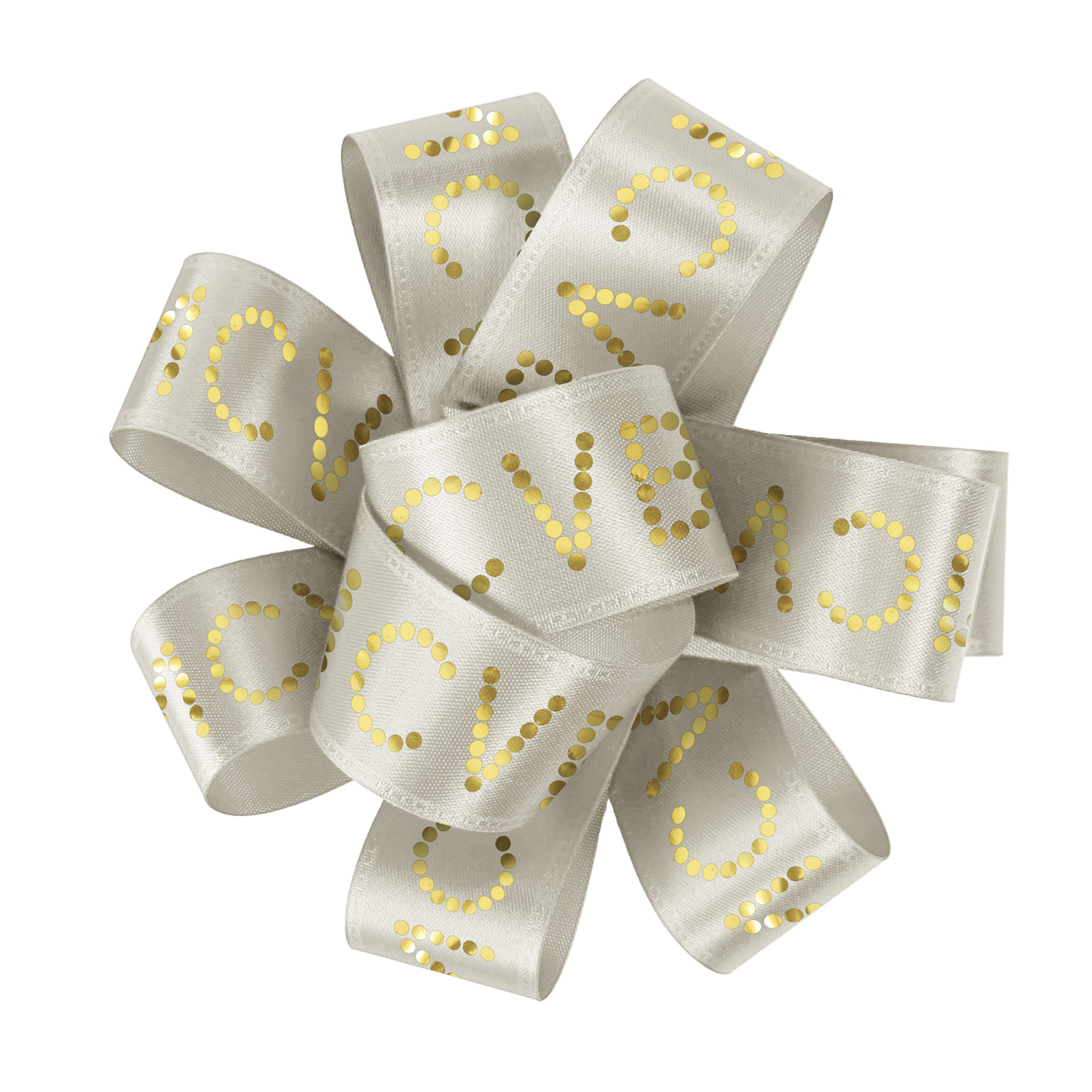 1" Badge Satin Bow - Sparkle 1