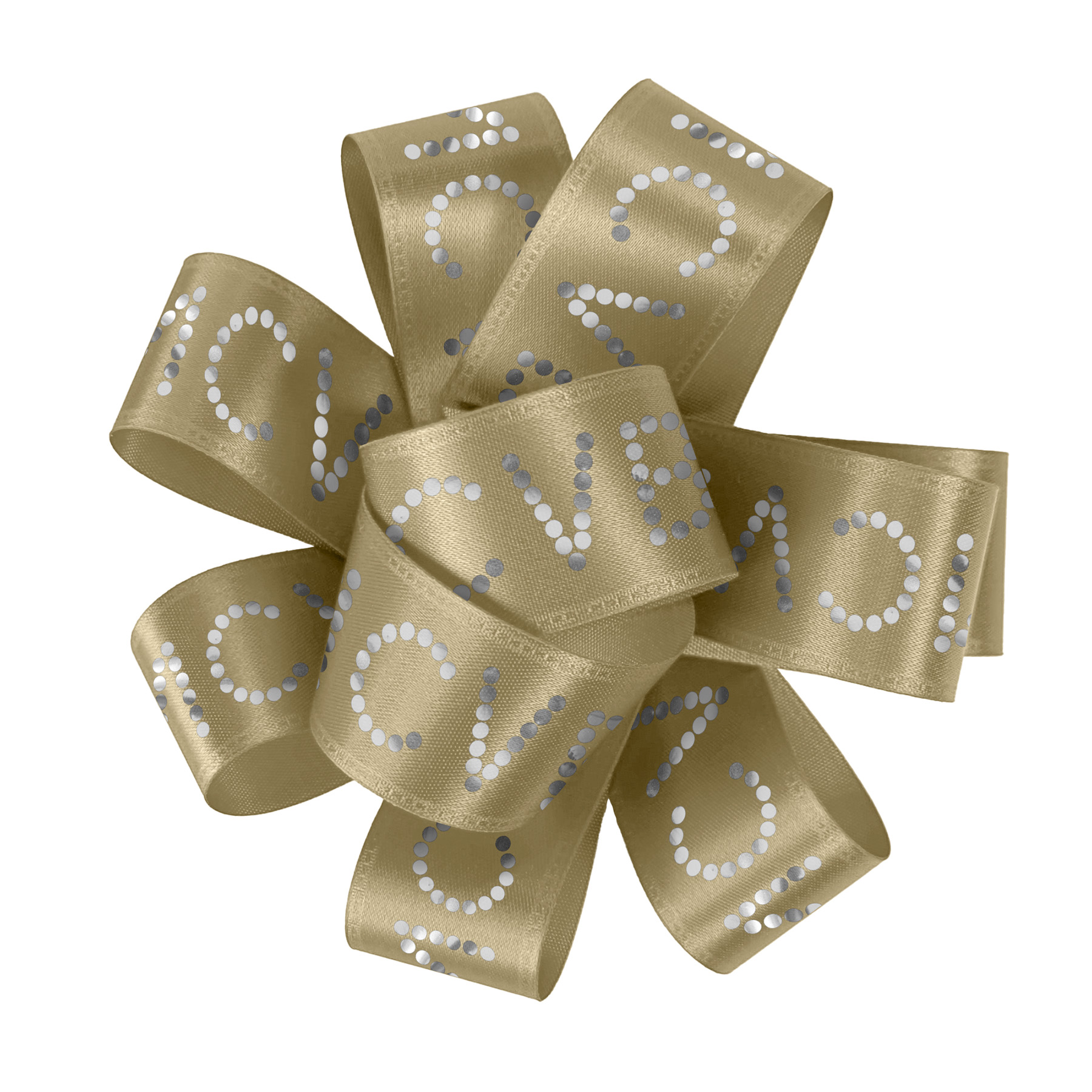 1" Badge Satin Bow - Sparkle 1