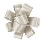 1" Badge Satin Bow - Sparkle - Eggshell Blank 1" Badge Satin Bow - Sparkle - Eggshell Blank