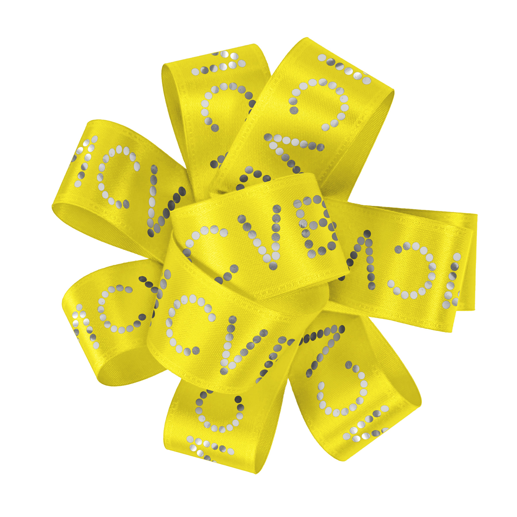 1" Badge Satin Bow - Sparkle 1