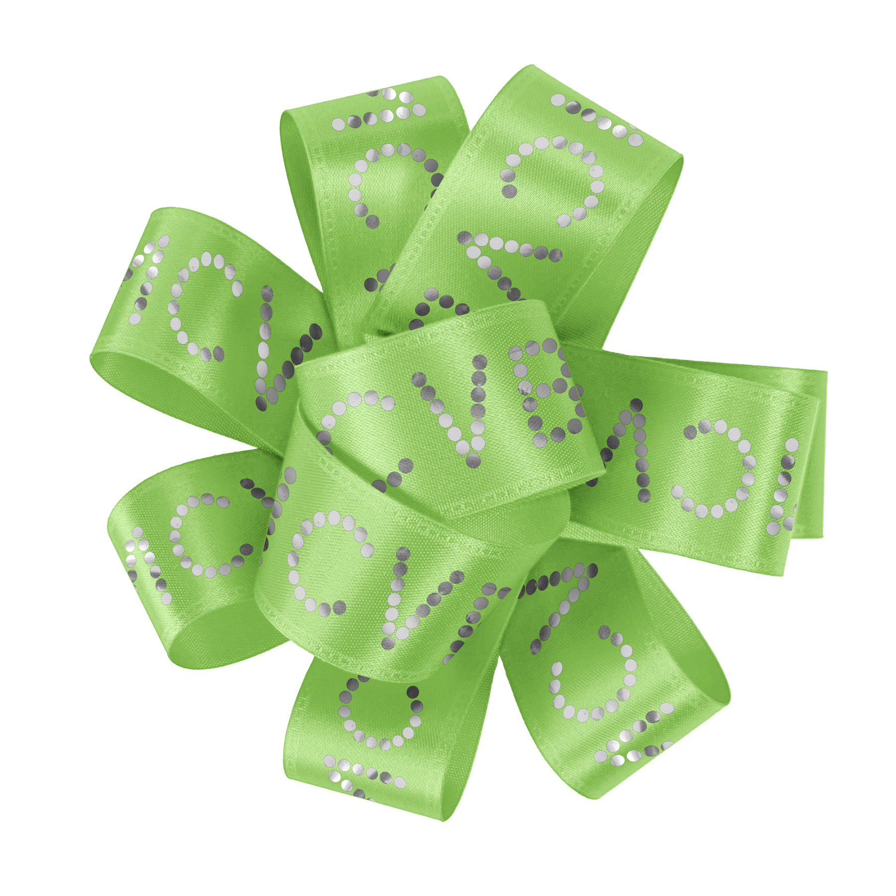 1" Badge Satin Bow - Sparkle 1
