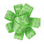 1" Badge Satin Bow - Sparkle - Lime Green Logo 1" Badge Satin Bow - Sparkle - Lime Green Logo