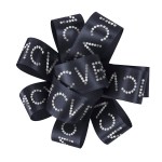 1" Badge Satin Bow - Sparkle - Navy Blue Logo 1" Badge Satin Bow - Sparkle - Navy Blue Logo