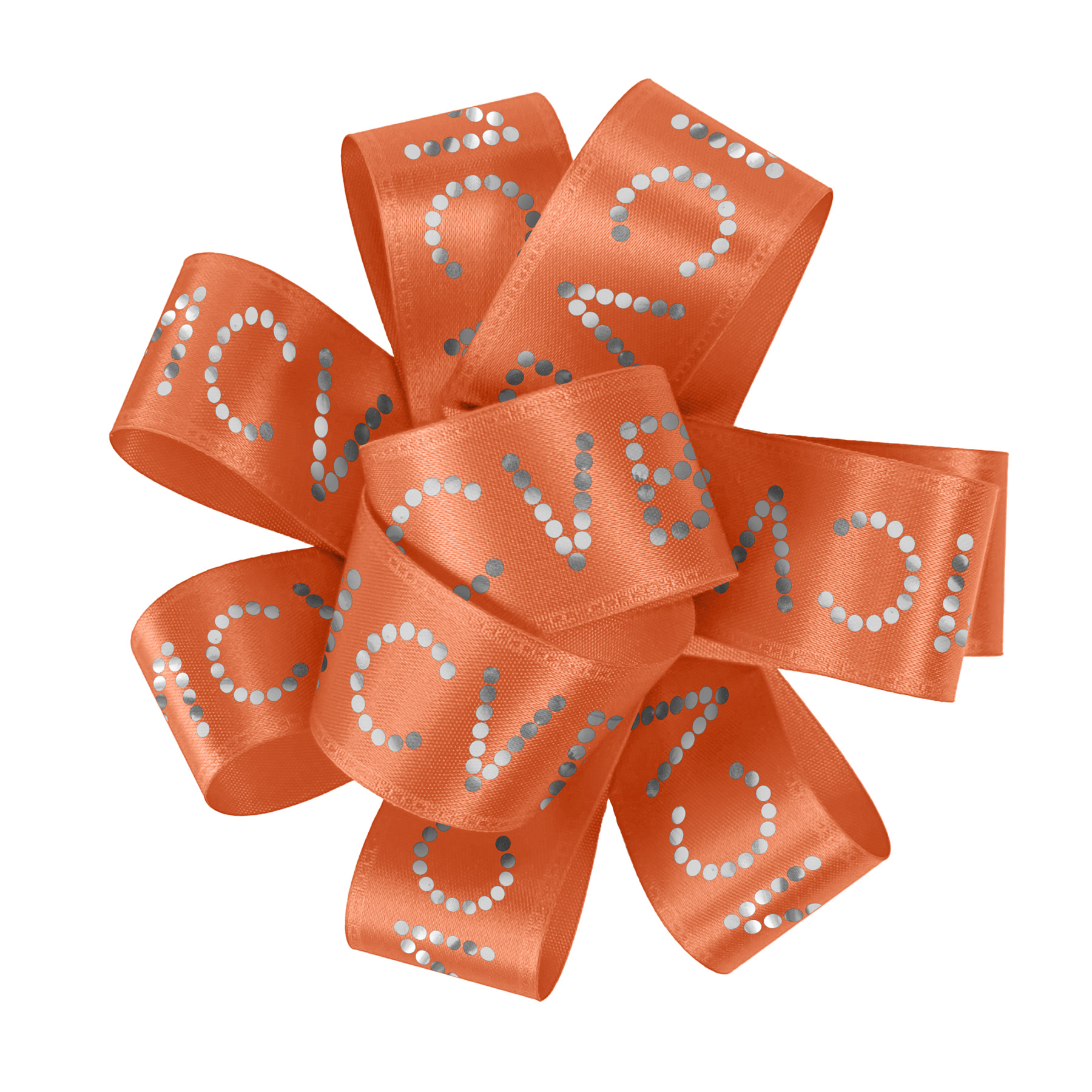 1" Badge Satin Bow - Sparkle 1