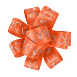 1" Badge Satin Bow - Sparkle - Orange Logo 1" Badge Satin Bow - Sparkle - Orange Logo