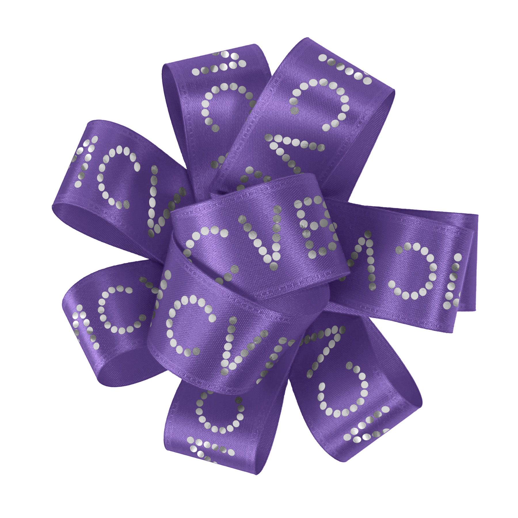 1" Badge Satin Bow - Sparkle 1