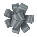 1" Badge Satin Bow - Sparkle - Silver Blank 1" Badge Satin Bow - Sparkle - Silver Blank