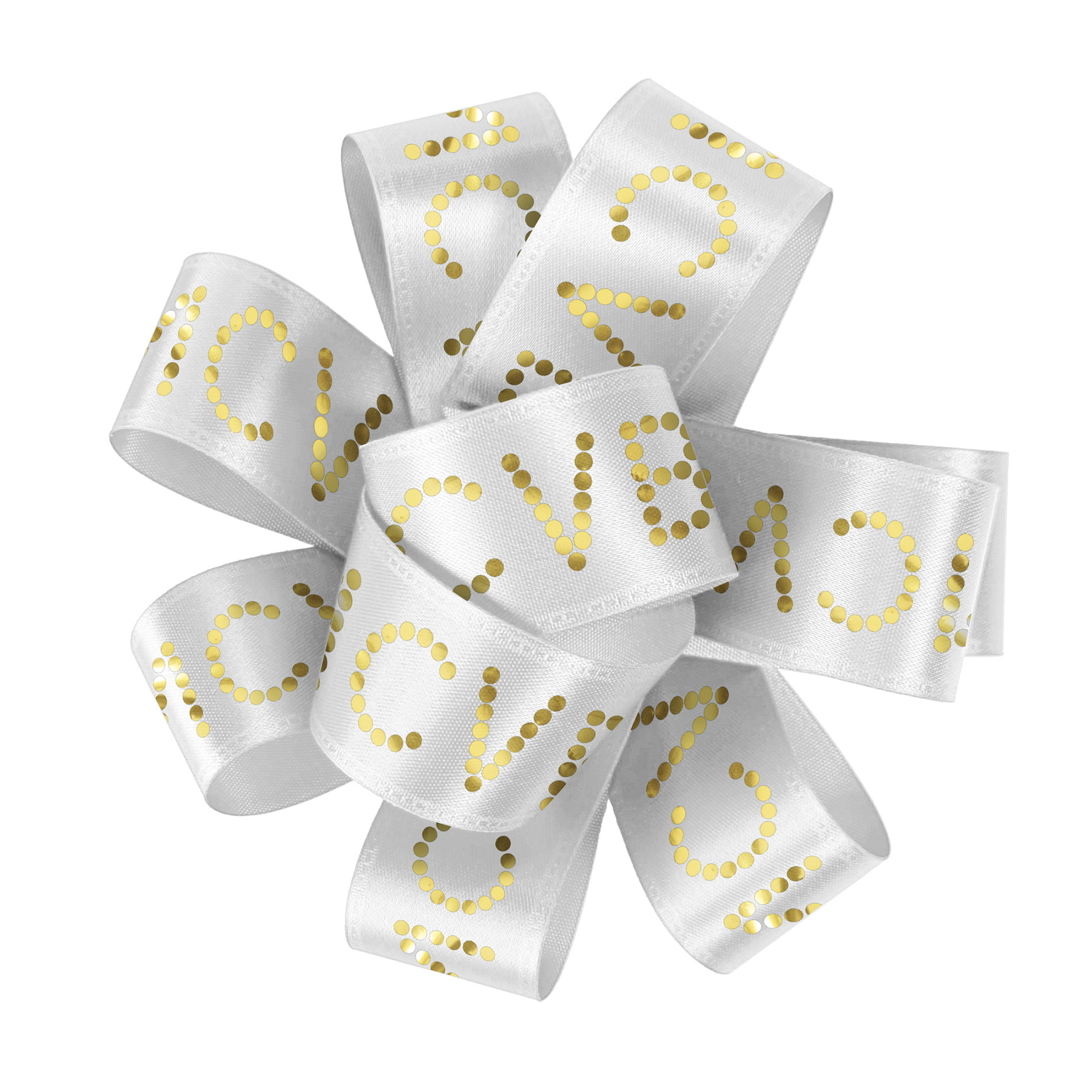 1" Badge Satin Bow - Sparkle 1