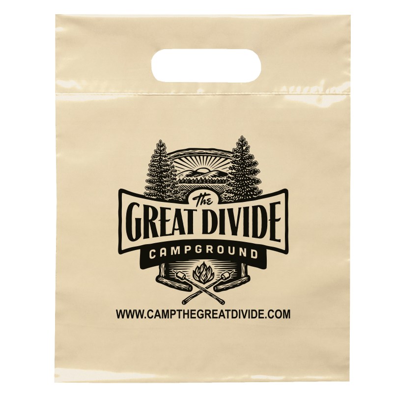9 1/2W x 12H Die Cut Handle Bag - Flexo Ink Print 1 9 1/2W x 12H Die Cut Handle Bag - Flexo Ink Print 1