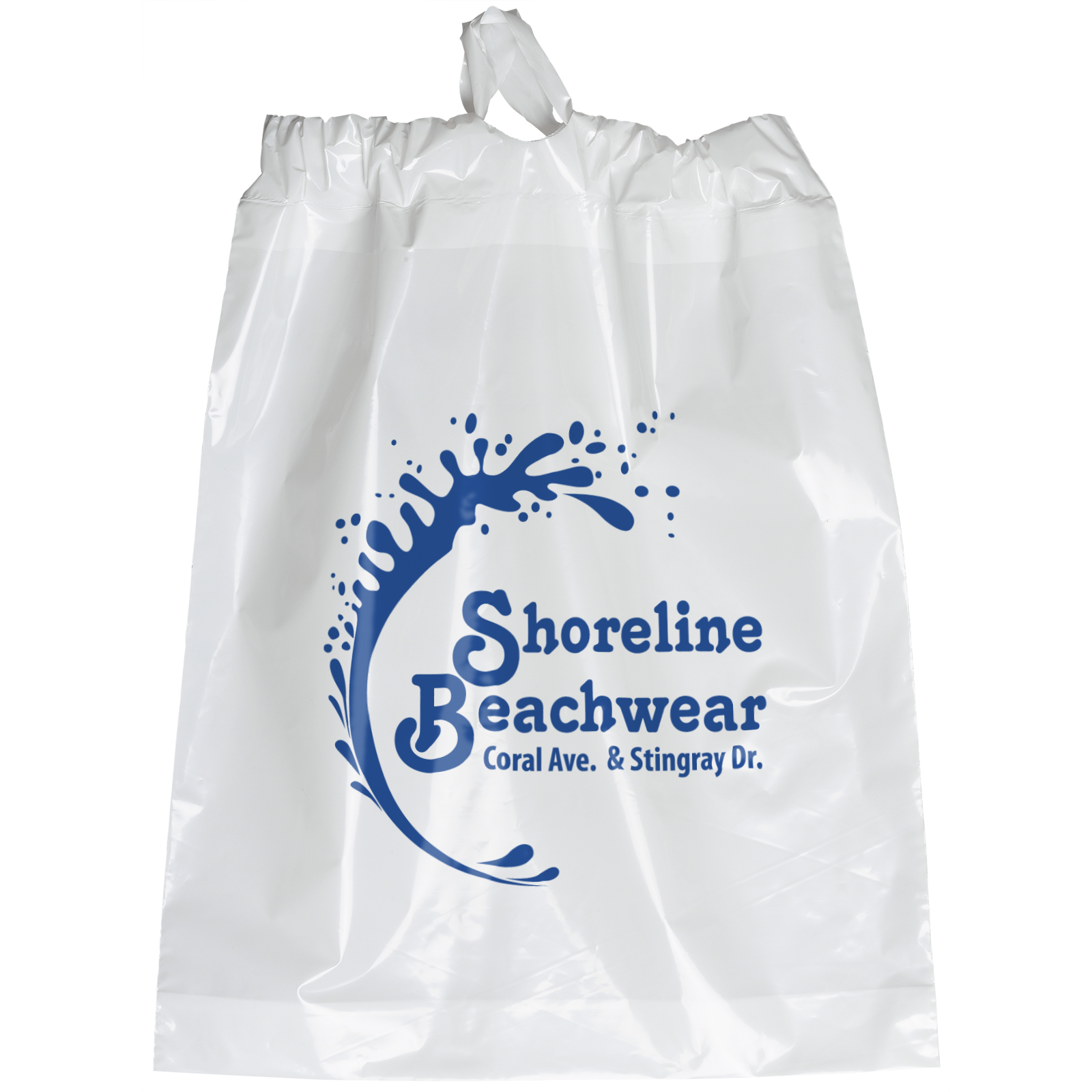 12W x 15H x 3 Poly-Draw Bag - Flexo Ink Print 1