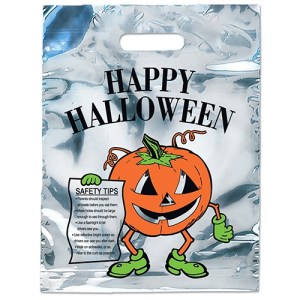 Pumpkin - Sliver Reflective Halloween Bag - Flexo Ink Print 1 Pumpkin - Sliver Reflective Halloween Bag - Flexo Ink Print 1