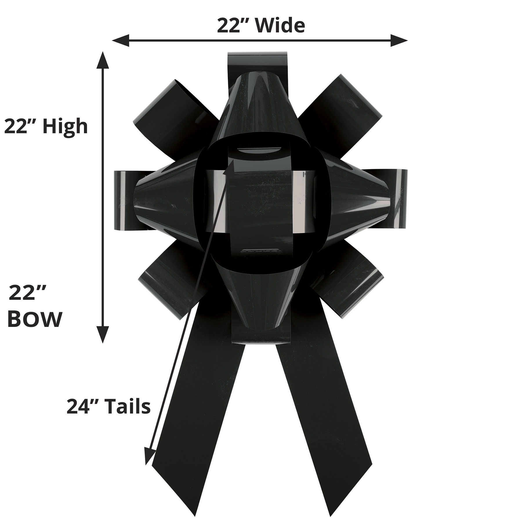 22" Bow - Suction Cup Base - No Imprint 2