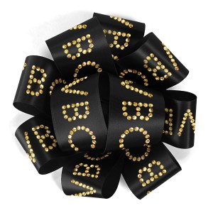 1 1/2" Badge Satin Bow - Sparkle 1 1 1/2" Badge Satin Bow - Sparkle 1