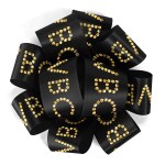1 1/2" Badge Satin Bow - Sparkle 1 1 1/2" Badge Satin Bow - Sparkle 1