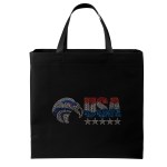 Patriot™ - USA Made Non-Woven Tote - Sparkle - Black Logo Patriot™ - USA Made Non-Woven Tote - Sparkle - Black Logo