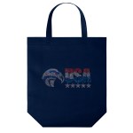 Patriot™ - USA Made Non-Woven Tote - Sparkle - Navy Blue Logo Patriot™ - USA Made Non-Woven Tote - Sparkle - Navy Blue Logo