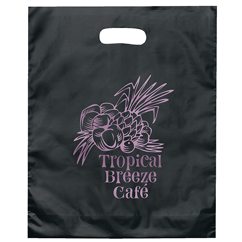 Orchid™ - Frosted Brite Die Cut Handle - Flexo Ink Print 1