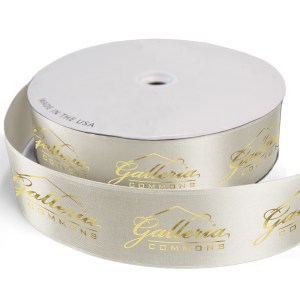 2 1/2" Badge Satin Ribbon - 50yrd Roll - Foil Print 1 2 1/2" Badge Satin Ribbon - 50yrd Roll - Foil Print 1