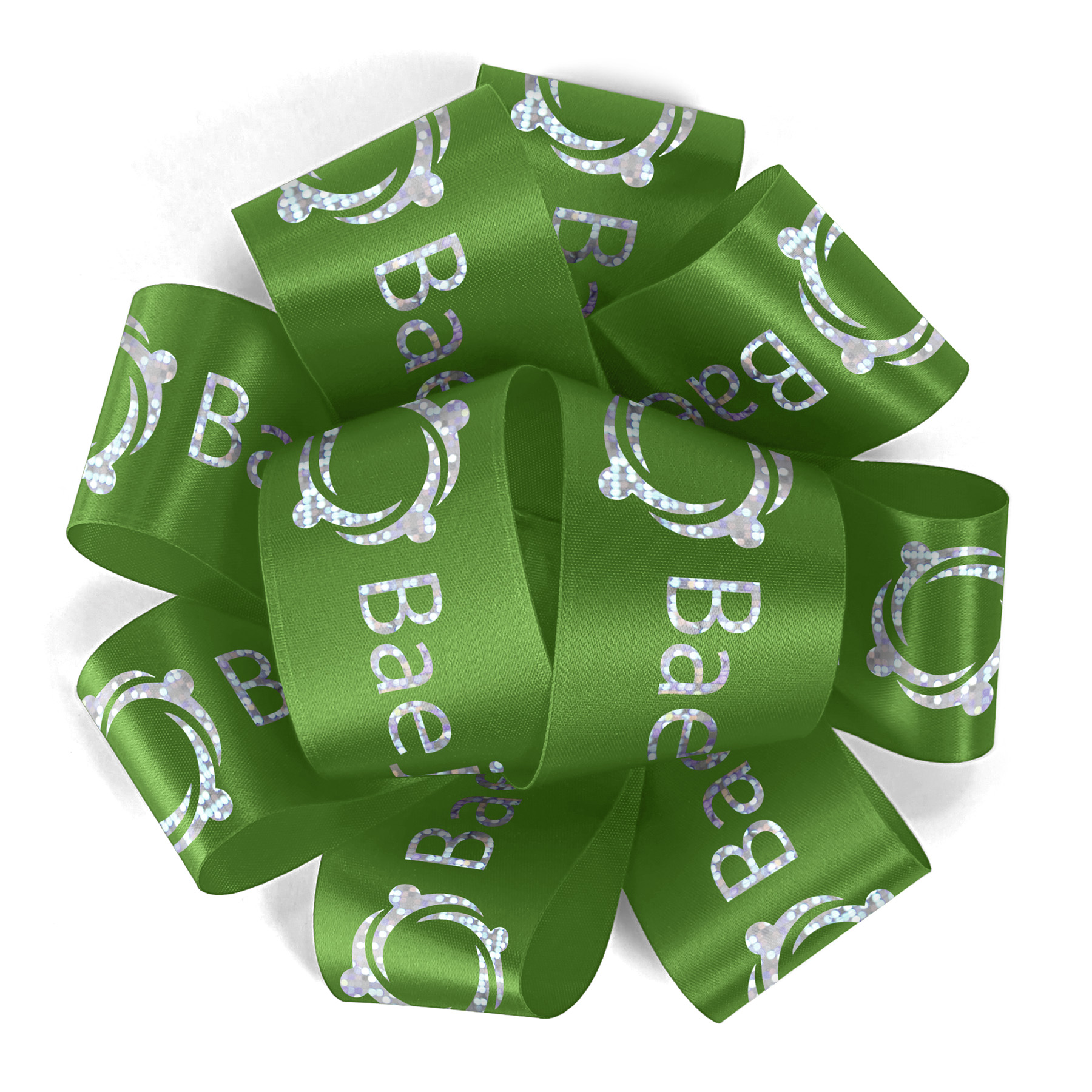 1 1/2" Badge Satin Bow - Foil Print 1 1 1/2" Badge Satin Bow - Foil Print 1