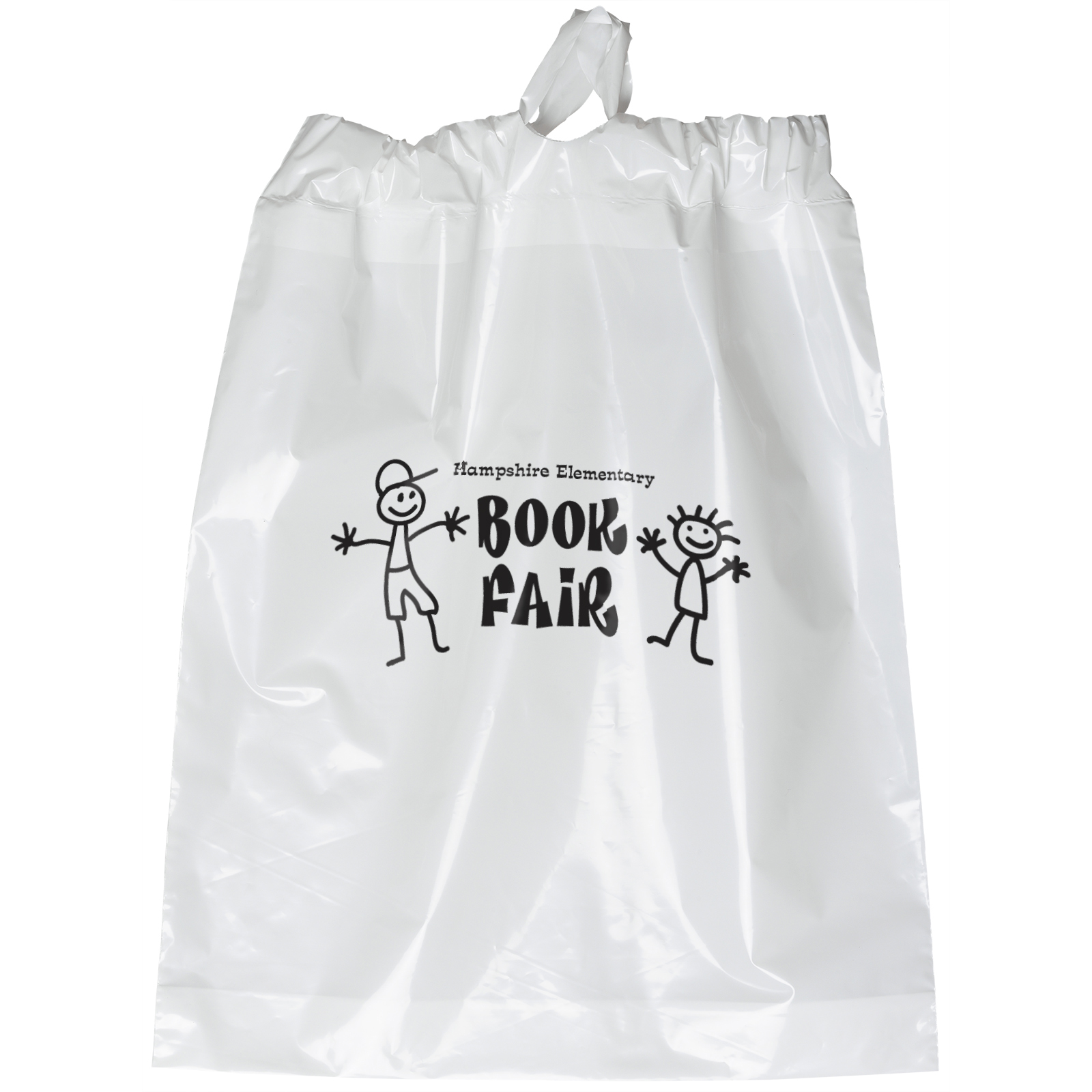15W x 19H x 3 Poly-Draw Bag - Flexo Ink Print 1