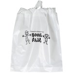 15W x 19H x 3 Poly-Draw Bag - Flexo Ink Print - White Logo 15W x 19H x 3 Poly-Draw Bag - Flexo Ink Print - White Logo