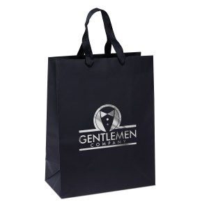 Mary™ - Ribbon Handle Matte Eurotote Bag - Foil Print 1 Mary™ - Ribbon Handle Matte Eurotote Bag - Foil Print 1