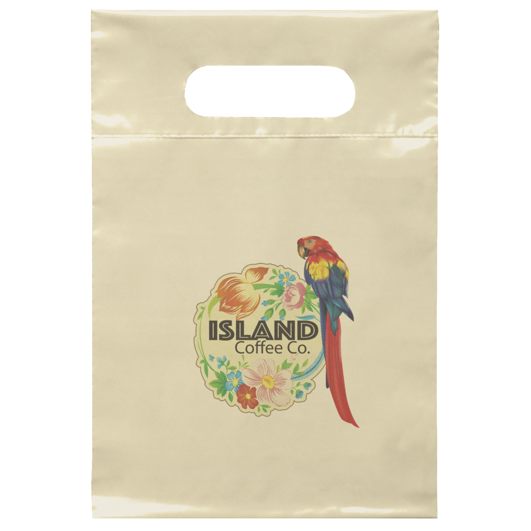 7W x 10½H Die Cut Handle Bag - Dynamic Color 1