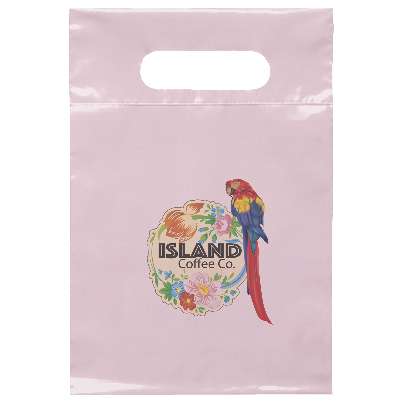 7W x 10½H Die Cut Handle Bag - Dynamic Color 1