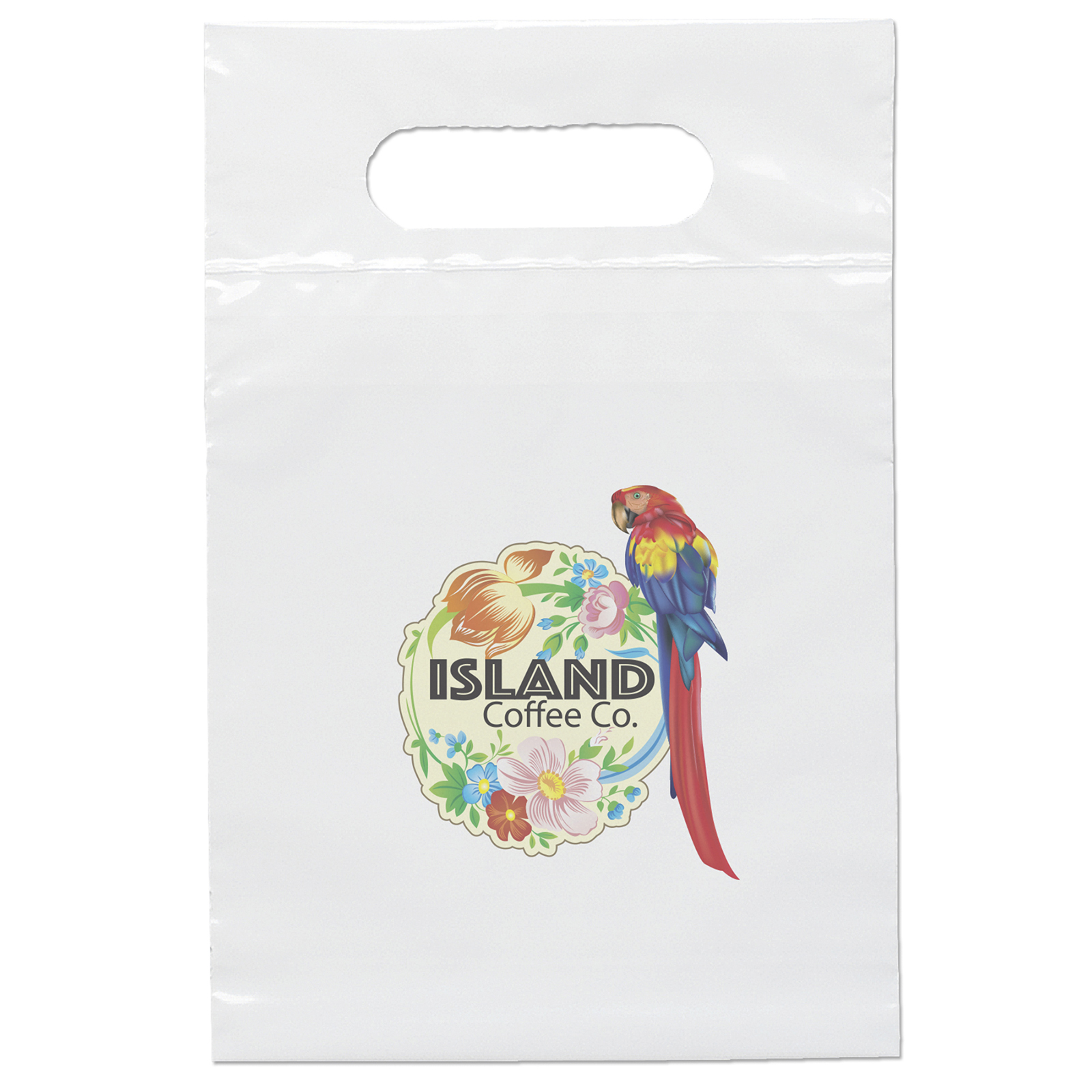 7W x 10½H Die Cut Handle Bag - Dynamic Color 1
