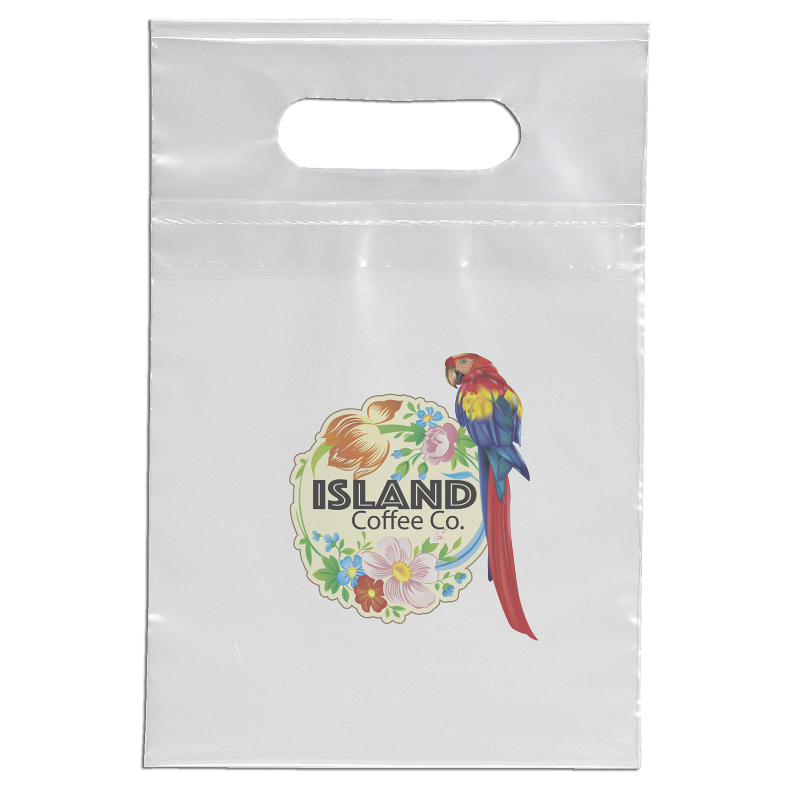 7W x 10½H Die Cut Handle Bag - Dynamic Color 1