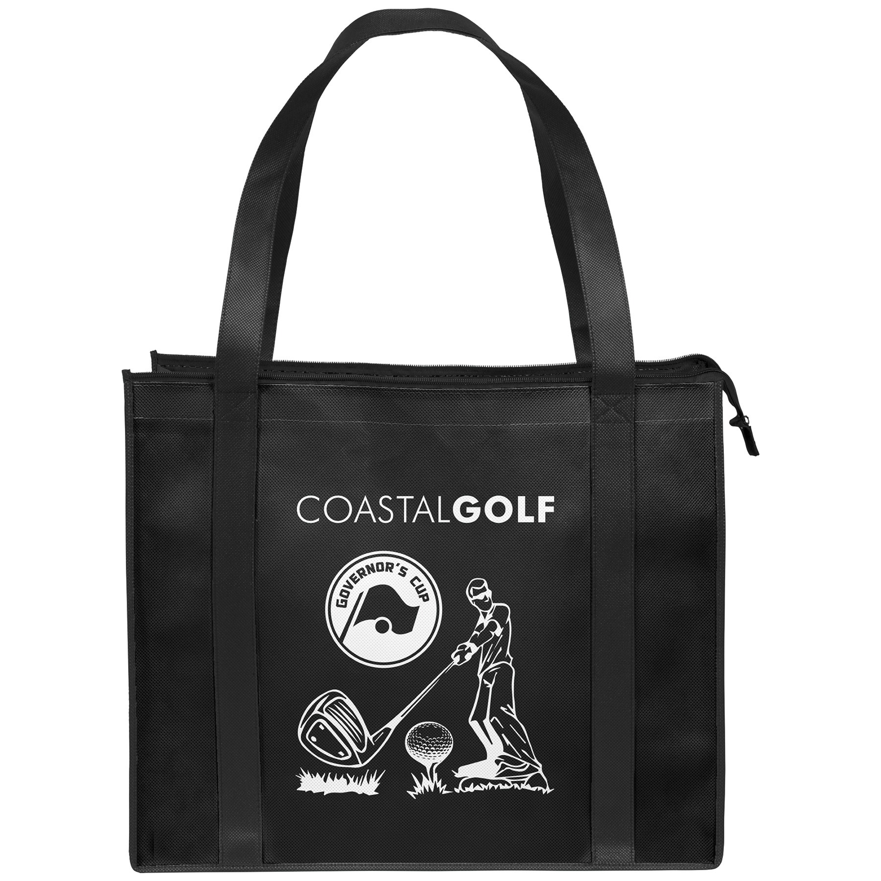 Del Mar - Zipper-Close Tote - Screen Print 1