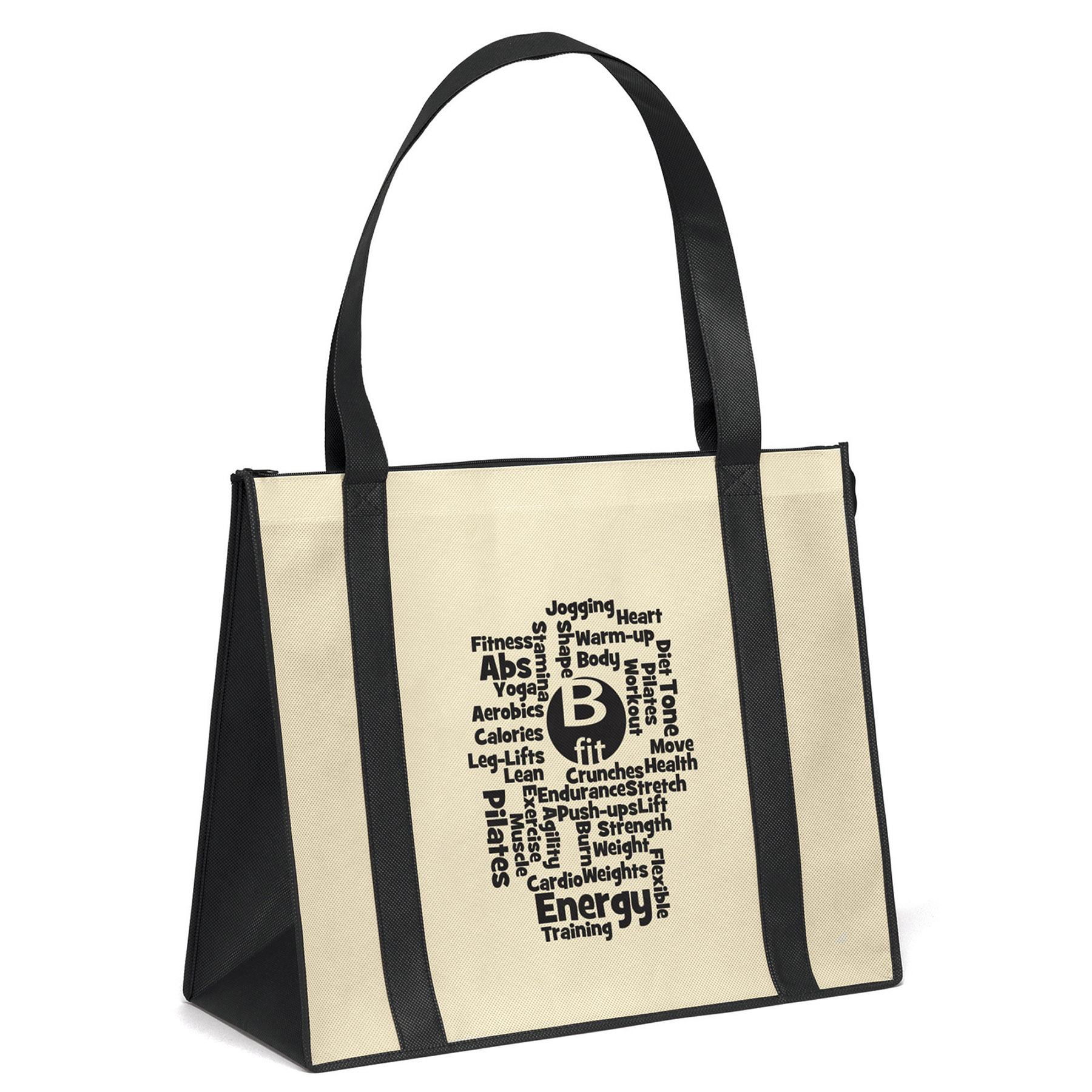 Del Mar - Zipper-Close Tote - Screen Print 1