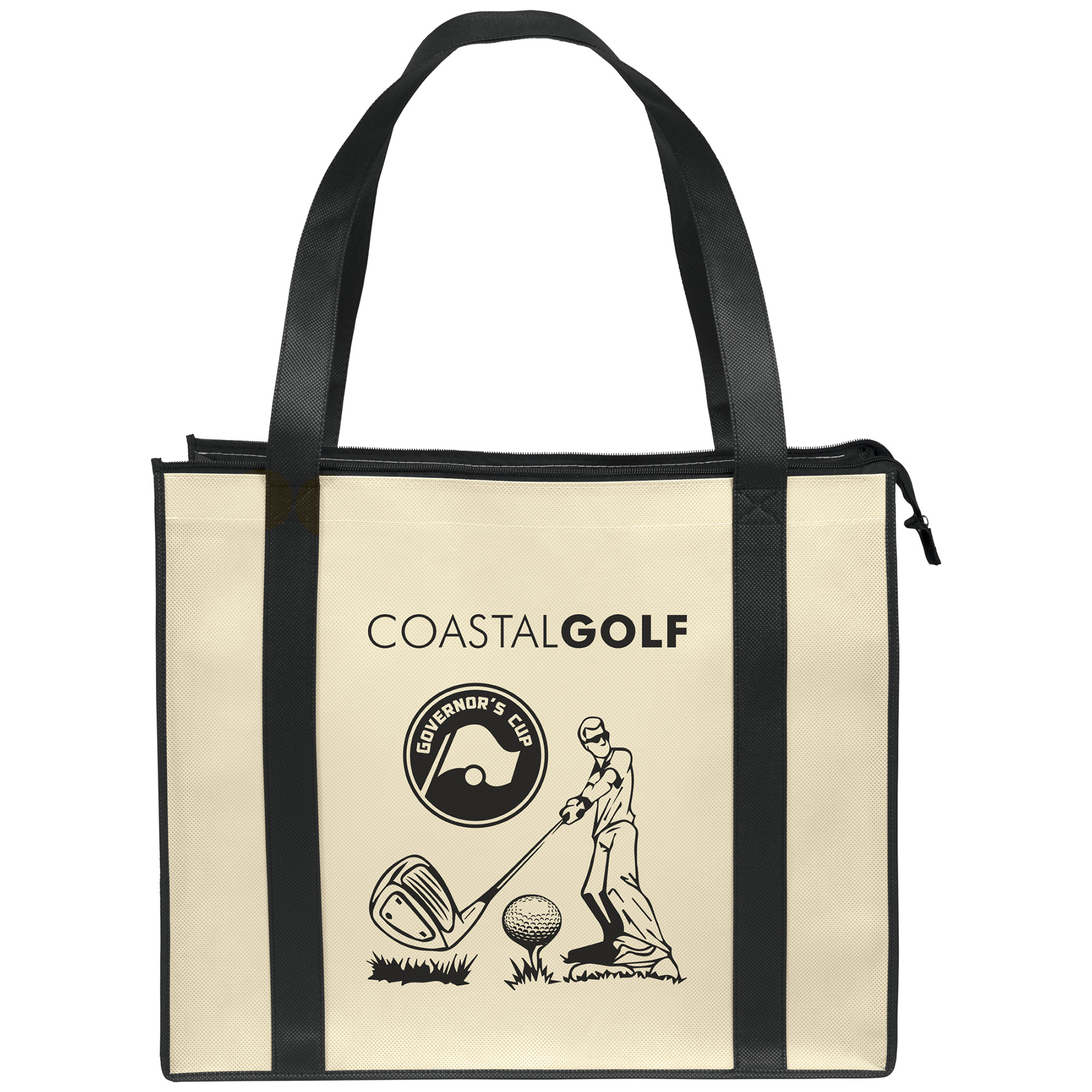 Del Mar - Zipper-Close Tote - Screen Print 1