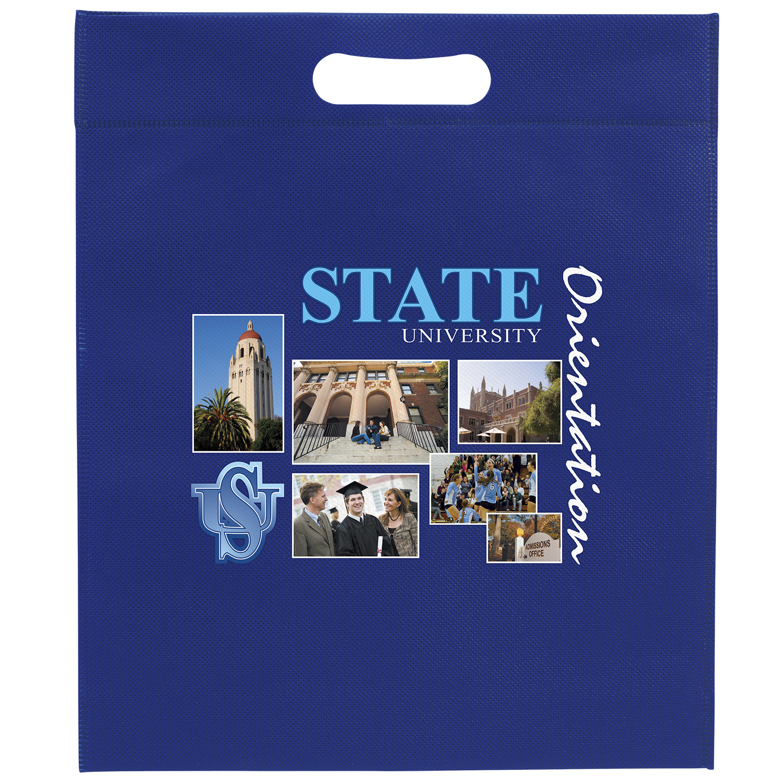13W x 15H x 3 - Non-Woven Die Cut Bag - ColorVista 1