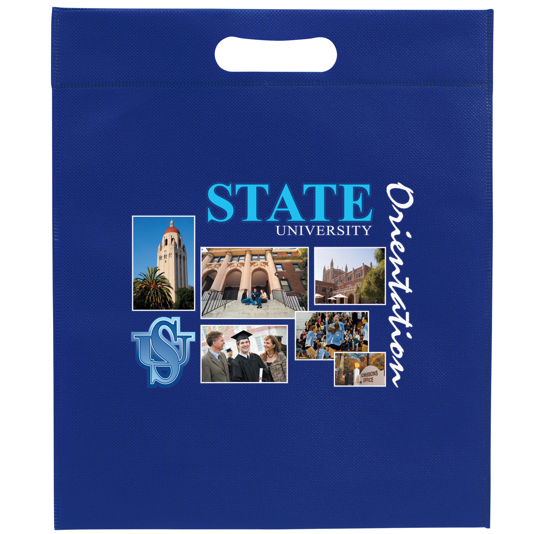 13W x 15H x 3 - Non-Woven Die Cut Bag - ColorVista 1